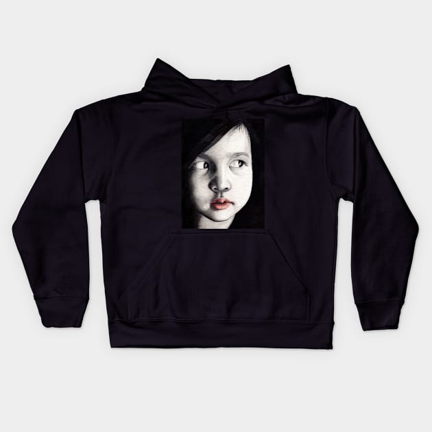 Oriental pretty girl Kids Hoodie by Patrizia Donaera Illustration